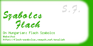 szabolcs flach business card